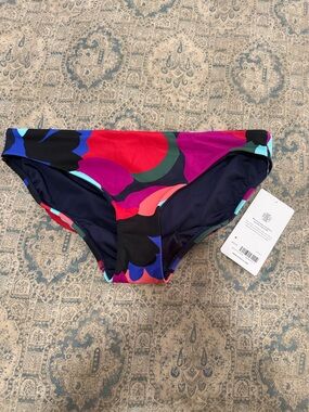Athleta Multicolor Abstract Print Bikini Bottoms - Coral, Blue, Green, Black